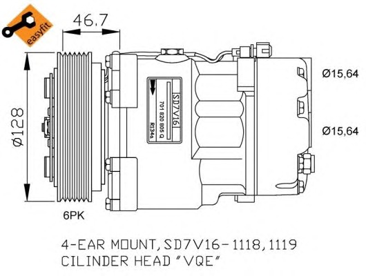 NRF Klímakompresszor 32680G_NRF