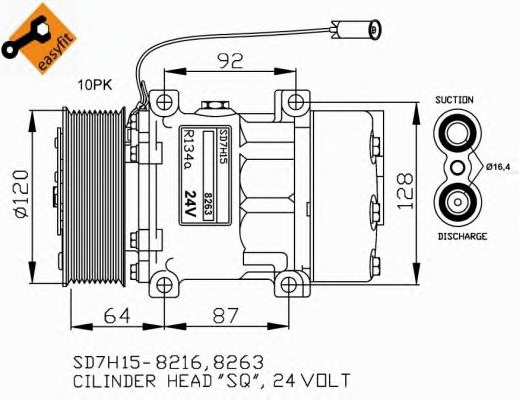 NRF Klímakompresszor 32709G_NRF