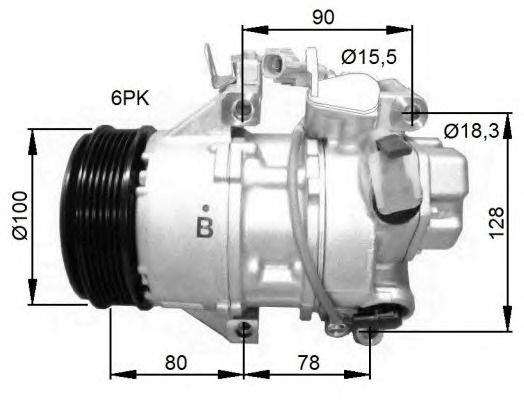 NRF Klímakompresszor 32736G_NRF