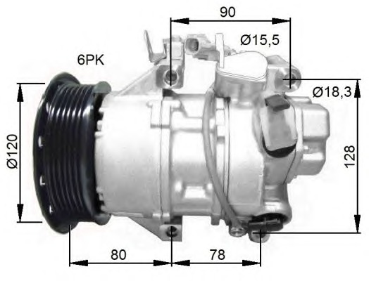 NRF Klímakompresszor 32740G_NRF