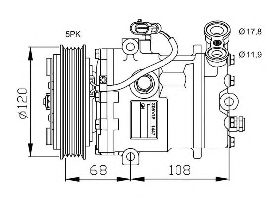 NRF Klímakompresszor 32775G_NRF