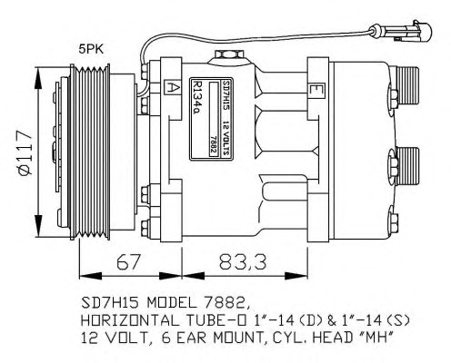 NRF Klímakompresszor 32779G_NRF