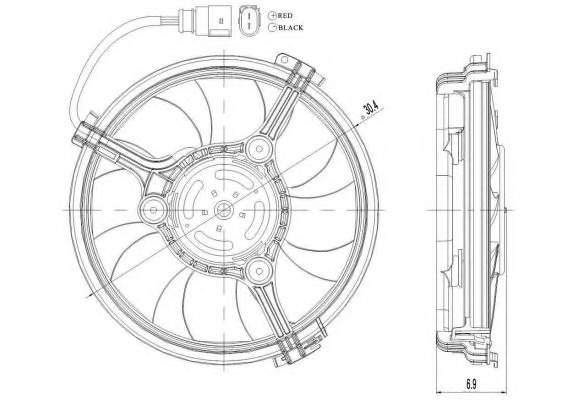 NRF Ventilátor, vízhűtő 47208_NRF