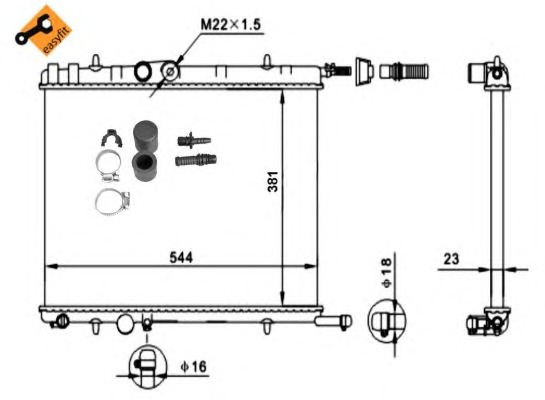 NRF Vízhűtő 58414_NRF