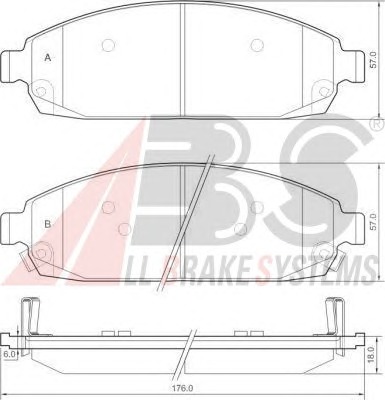 ABS Első fékbetét 37517OE_ABS