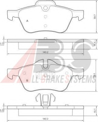 ABS Első fékbetét P06030_ABS