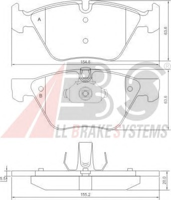 ABS Első fékbetét P06036_ABS