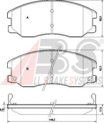 ABS Első fékbetét P10003_ABS