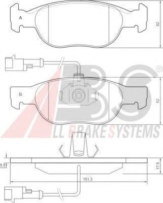 ABS Első fékbetét P23113_ABS