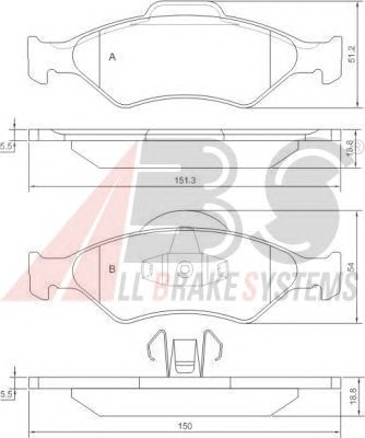 ABS Első fékbetét P24054_ABS