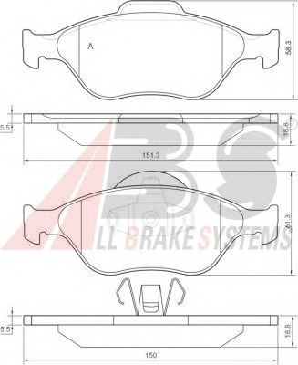 ABS Első fékbetét P24055_ABS