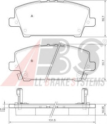 ABS Első fékbetét P28037_ABS