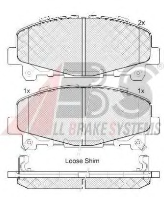 ABS Fékbetét, mind P28043_ABS