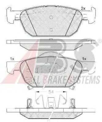 ABS Első fékbetét P28044_ABS