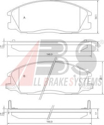 ABS Első fékbetét P30013_ABS