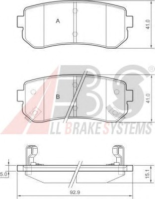 ABS Hátsó fékbetét P30025_ABS