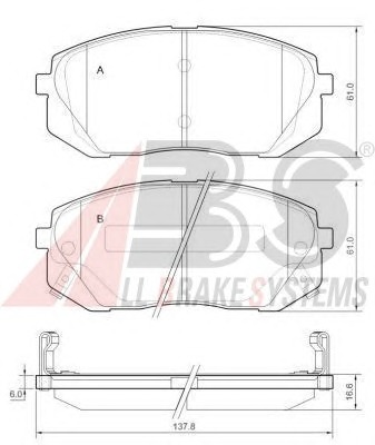 ABS Első fékbetét P30039_ABS