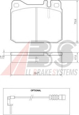 ABS Első fékbetét P50004_ABS