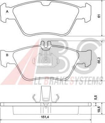 ABS Első fékbetét P50023_ABS