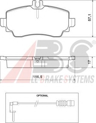 ABS Első fékbetét P50036_ABS