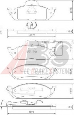 ABS Első fékbetét P50039_ABS