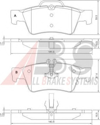 ABS Hátsó fékbetét P50052_ABS