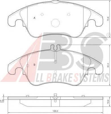 ABS Első fékbetét P50069_ABS