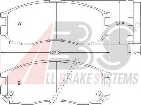 ABS Fékbetét, mind P54014_ABS