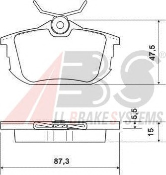 ABS Hátsó fékbetét P54023_ABS