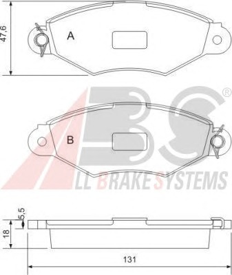 ABS P56038_ABS Első fékbetét