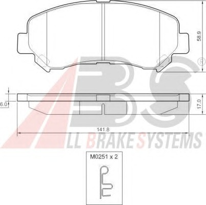 ABS Első fékbetét P56062_ABS