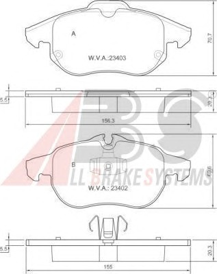 ABS Első fékbetét P59043_ABS