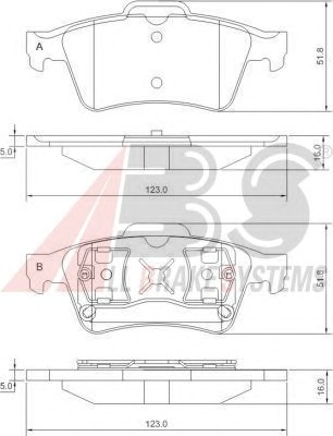 ABS Hátsó fékbetét P59044_ABS