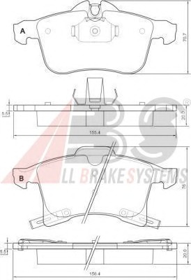 ABS Első fékbetét P59045_ABS