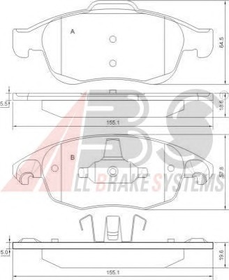 ABS Első fékbetét P61083_ABS