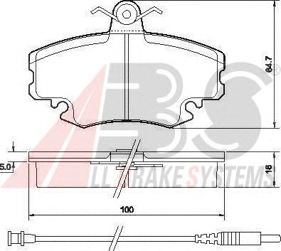 ABS Első fékbetét P68008_ABS