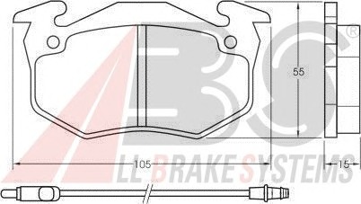 ABS Első fékbetét P68015_ABS