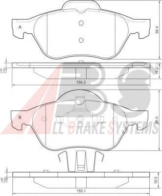 ABS Első fékbetét P68029_ABS