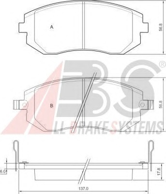 ABS Első fékbetét P78013_ABS