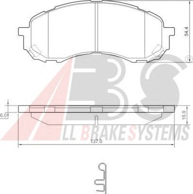 ABS Első fékbetét P78015_ABS