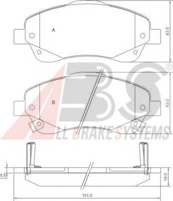 ABS Első fékbetét P83046_ABS