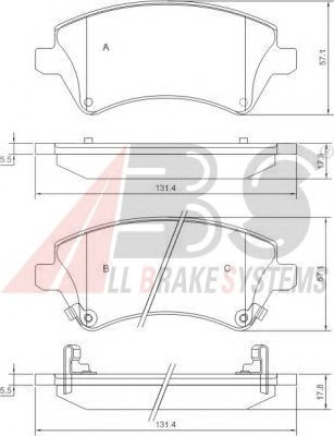 ABS Első fékbetét P83064_ABS