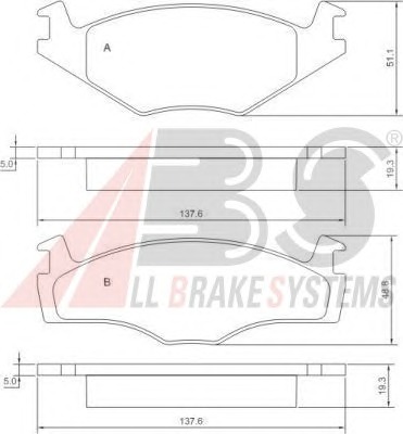 ABS Első fékbetét P85012_ABS