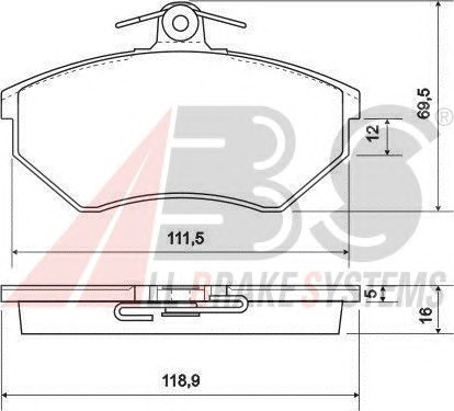 ABS Első fékbetét P85015_ABS