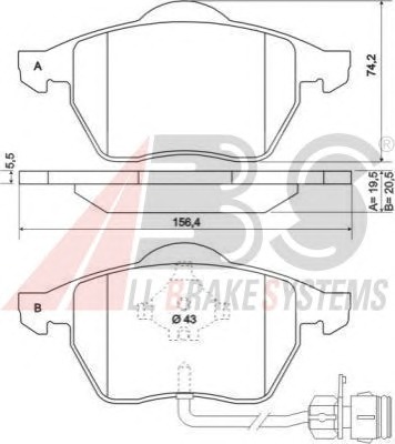 ABS Első fékbetét P85026_ABS