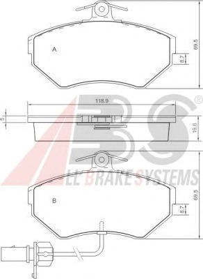 ABS Első fékbetét P85044_ABS