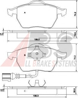 ABS Első fékbetét P85045_ABS