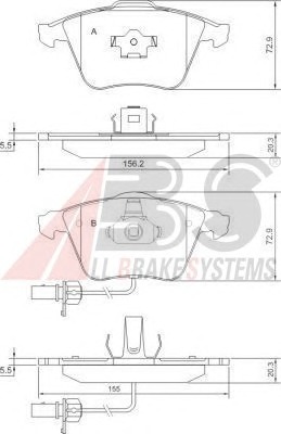 ABS Első fékbetét P85084_ABS