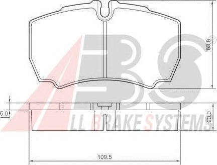 ABS Fékbetét, mind PA6023_ABS