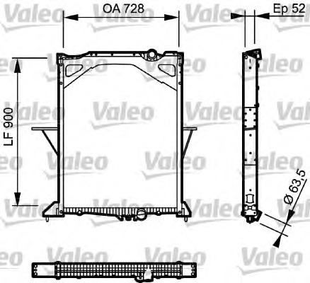 VALEO Vízhűtő 733502_VALEO